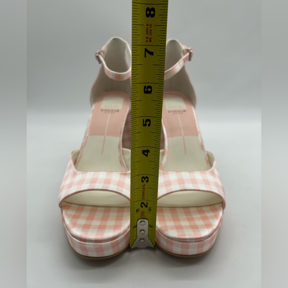 Dolce Vita Byrdie Golf Pink Gingham Platform Heels | 90s Style | Size 8.5 NWB - Picture 7 of 15